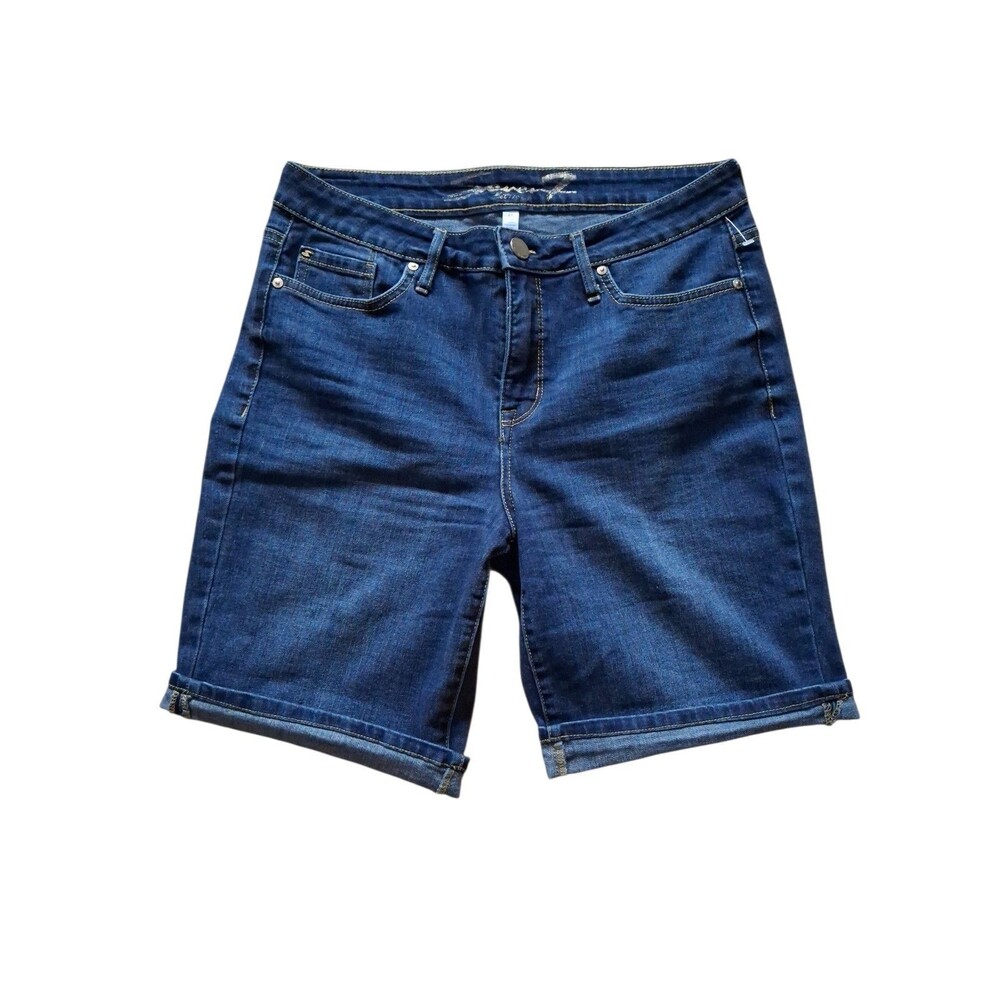 Seven7 Sunset Bermuda Denim Jean Shorts Dark Wash Size 10